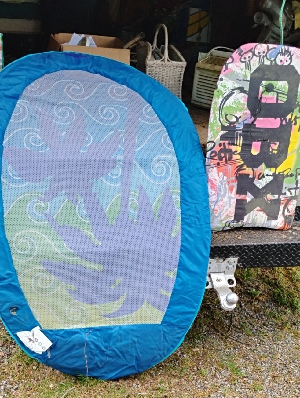 Blue Circular Mesh Beach Spring Float 🛟🏖️ &Bodyboard